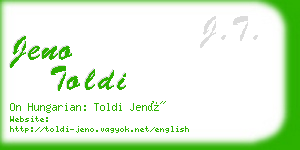 jeno toldi business card